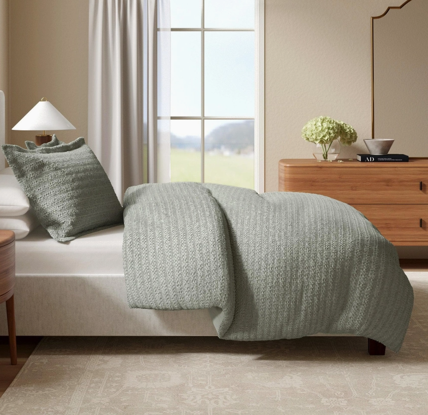 100% Cotton Waffle Weave Duvet Set - Mattea Collection  / BH Collective