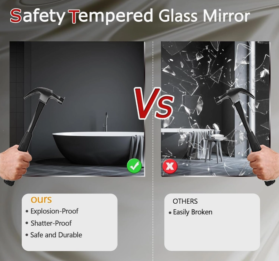 Round 30” Mirror Rustic Walnut-