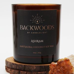 Ashram Wooden Wick Candle | Backwoods By Candlelight